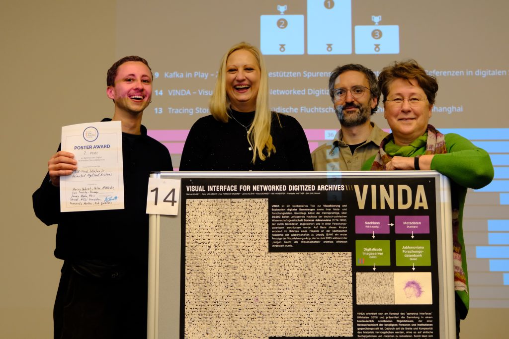 Auszeichnung für VINDA bei Dihital Humanities Day in Leipzig 2025